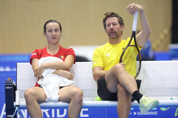 Trainer Wim Fissete und Jana Otzipka beim Billie Jean King Cup 2026
