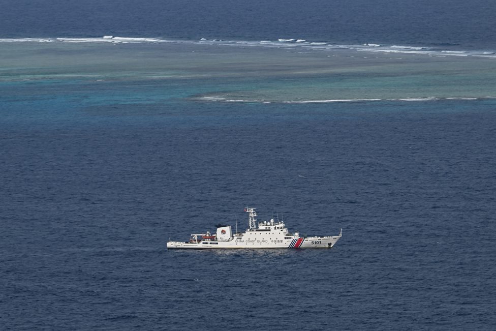 Schiff der chinesischen Küstenwache im Südchinesischen Meer