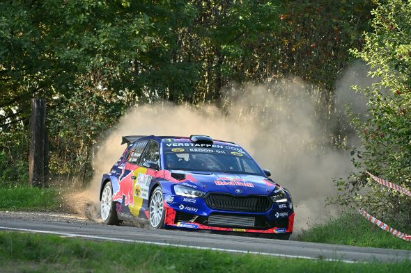 Der Skoda von Jos Verstappen bei der East Belgian Rallye 2026