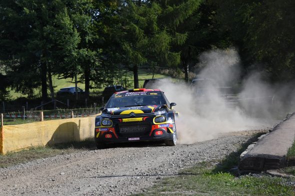 Der Citroën von Tom Heindrichs und Jonas Schmitz bei der East Belgian Rallye
