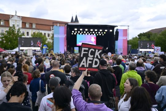 Demonstration in Magdeburg für Demokratie und Weltoffenheit