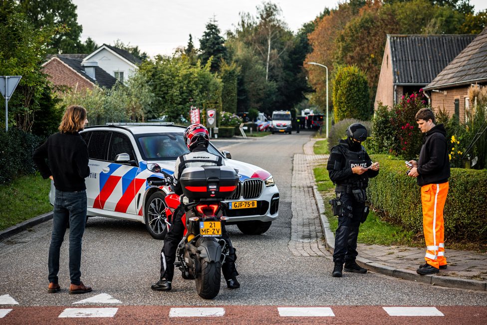 Straßensperre in Overasselt am Mittwoch