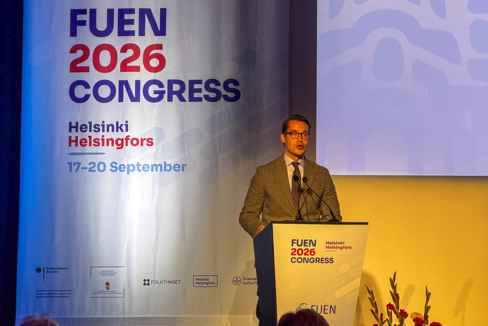 Redner beim FUEN-Kongress