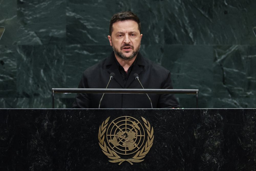 Der ukrainische Präsident Selenskyj spricht bei der UN-Generaldebatte in New York