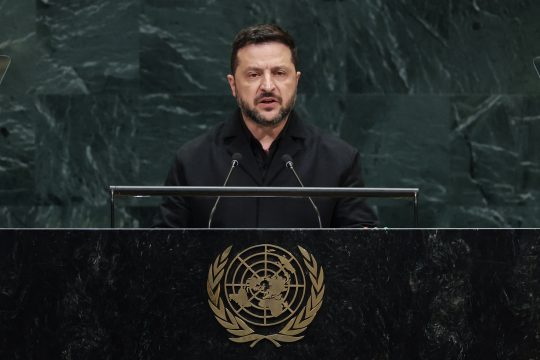 Der ukrainische Präsident Selenskyj spricht bei der UN-Generaldebatte in New York