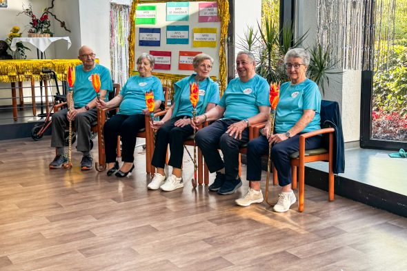 Teilnehmer der Seniorenolympiade im Marienheim