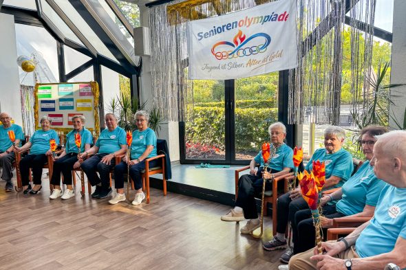 Teilnehmer der Seniorenolympiade im Marienheim