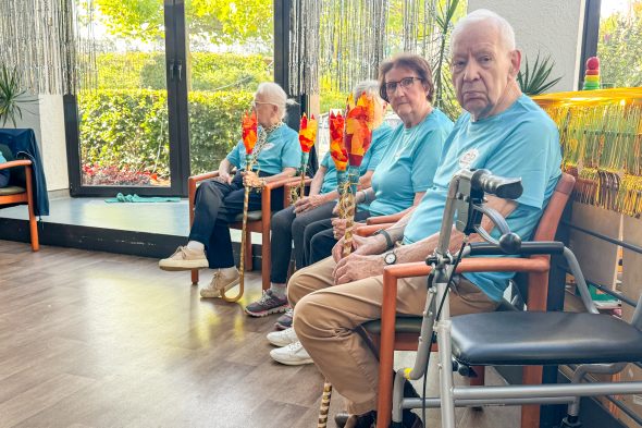 Teilnehmer der Seniorenolympiade im Marienheim