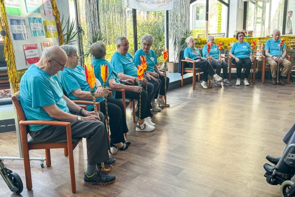 Teilnehmer der Seniorenolympiade im Marienheim