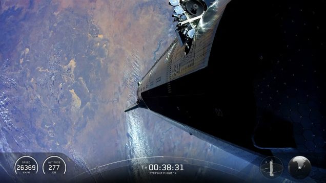 Blick aus Starship auf die Erde