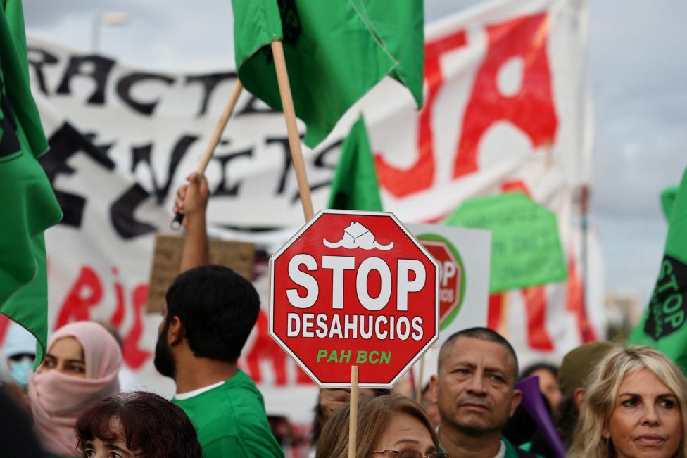 Spanier protestieren gegen Zwangsräumungen und Wohnungskrise