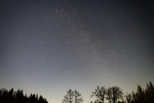 Der Sternenhimmel über Botrange.