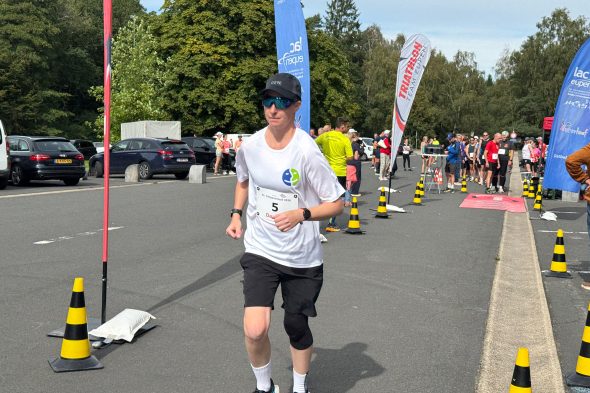 Läufer beim Talsperrenlauf in Eupen