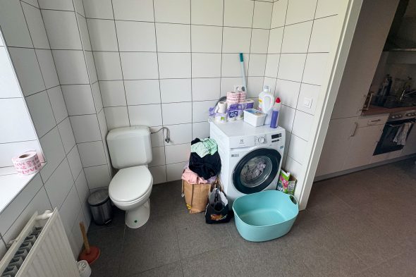 Badezimmer in einer Trainingswohnung in Eupen