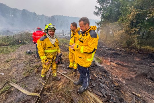 Einsatzkräfte der HLZ DG im Venn