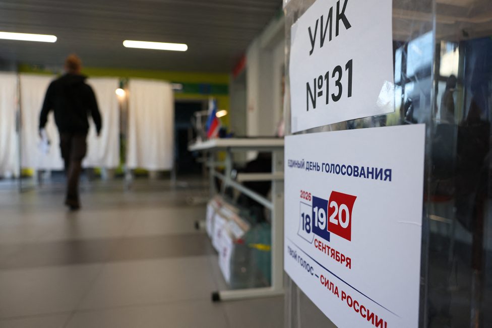 Wahllokal in der russischen Stadt Belgorod