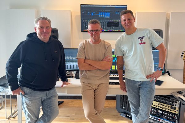 Patrick Knops, Mirko Braem und Mirco Emontspohl im Studio von Mirko Braem
