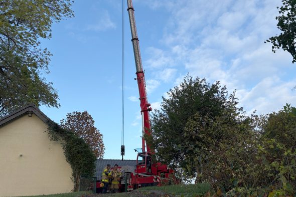 Der Kran der Aachener Feuerwehr