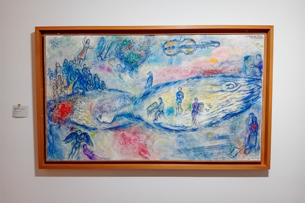Gemälde von Marc Chagall mit dem Titel "Erinnerung an die Zauberflöte"