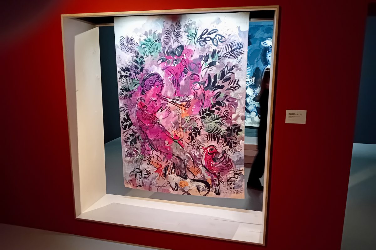 Gemälde von Marc Chagall mit dem Titel "Der Junge in den Blumen"