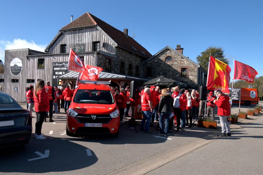 FGTB-Demo auf Baraque Michel