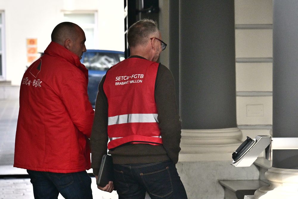 Gewerkschaftsvertreter auf dem Weg zu Premier De Wever