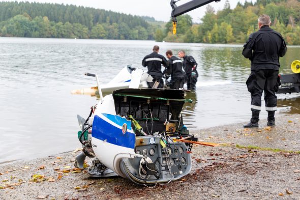 Flugzeugbergung aus Bütgenbacher See