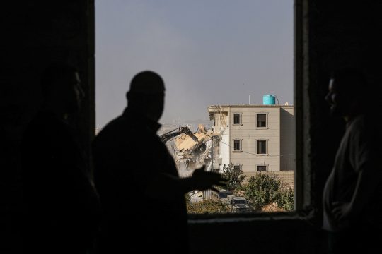 Abrissarbeiten in Hebron am Freitag