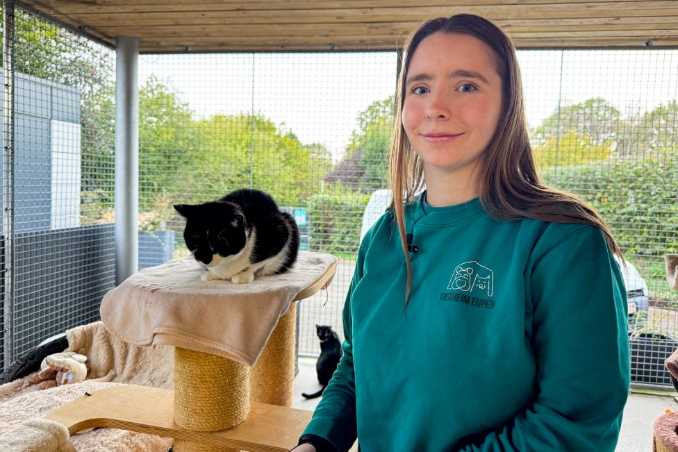 Tine macht die Ausbildung zur Tierpflegerin im Eupener Tierheim (Bild: Dogan Malicki/BRF)