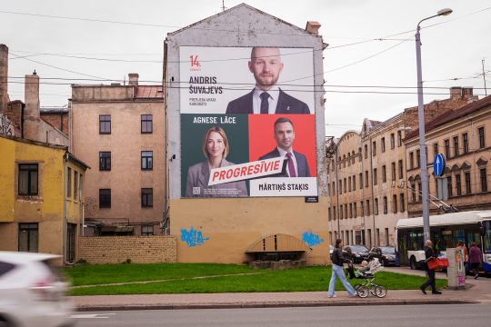 Wahlplakate in Lettland