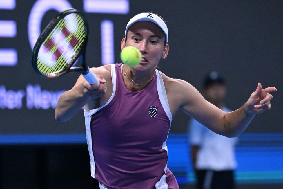 Elise Mertens während des Halbfinales des WTA-1000-Turniers von Peking