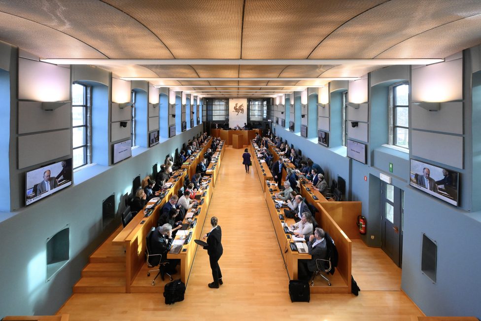 Sitzung im wallonischen Parlament in Namur