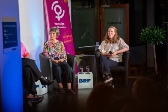 Teilnehmer der Podiumsdiskussion zum Thema Wechseljahre im BRF-Funkhaus