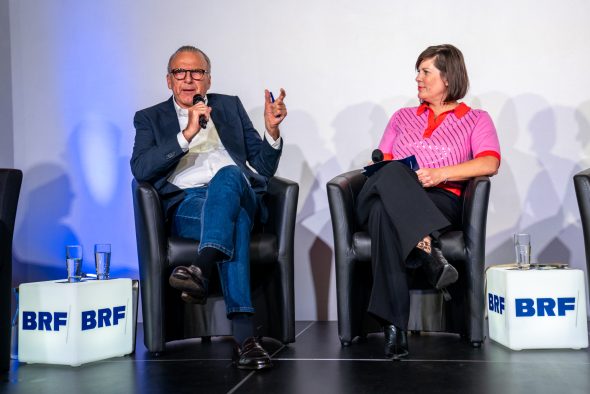 Teilnehmer der Podiumsdiskussion zum Thema Wechseljahre im BRF-Funkhaus