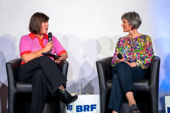 Teilnehmer der Podiumsdiskussion zum Thema Wechseljahre im BRF-Funkhaus