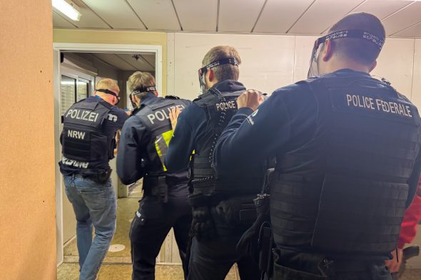 Polizeiübung mit Einsatzkräften aus Belgien, Deutschland und den Niederlanden