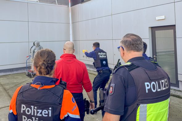 Polizeiübung mit Einsatzkräften aus Belgien, Deutschland und den Niederlanden