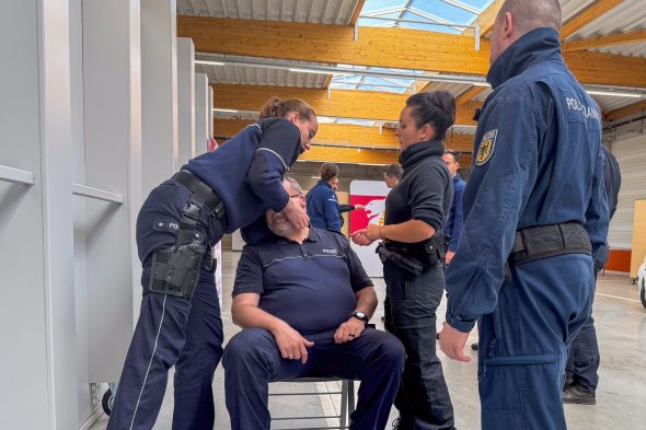 Polizeiübung mit Einsatzkräften aus Belgien, Deutschland und den Niederlanden