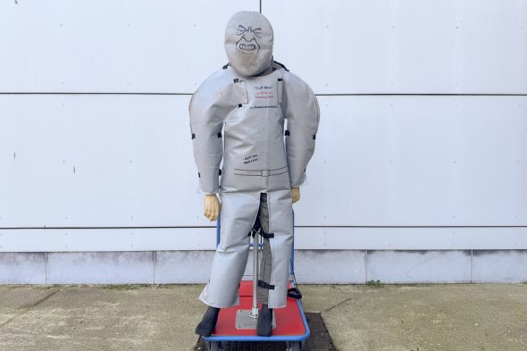 Ein Dummy für die Polizeiübung
