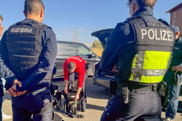 Polizeiübung mit Einsatzkräften aus Belgien, Deutschland und den Niederlanden