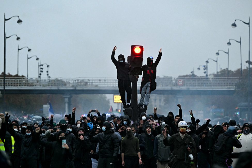 Proteste nahe Porte de Vincennes