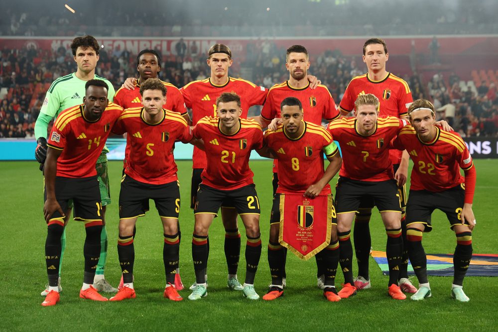 Die Roten Teufel posieren vor dem Nations-League-Spiel gegen die Türkei für ein Gruppenfoto